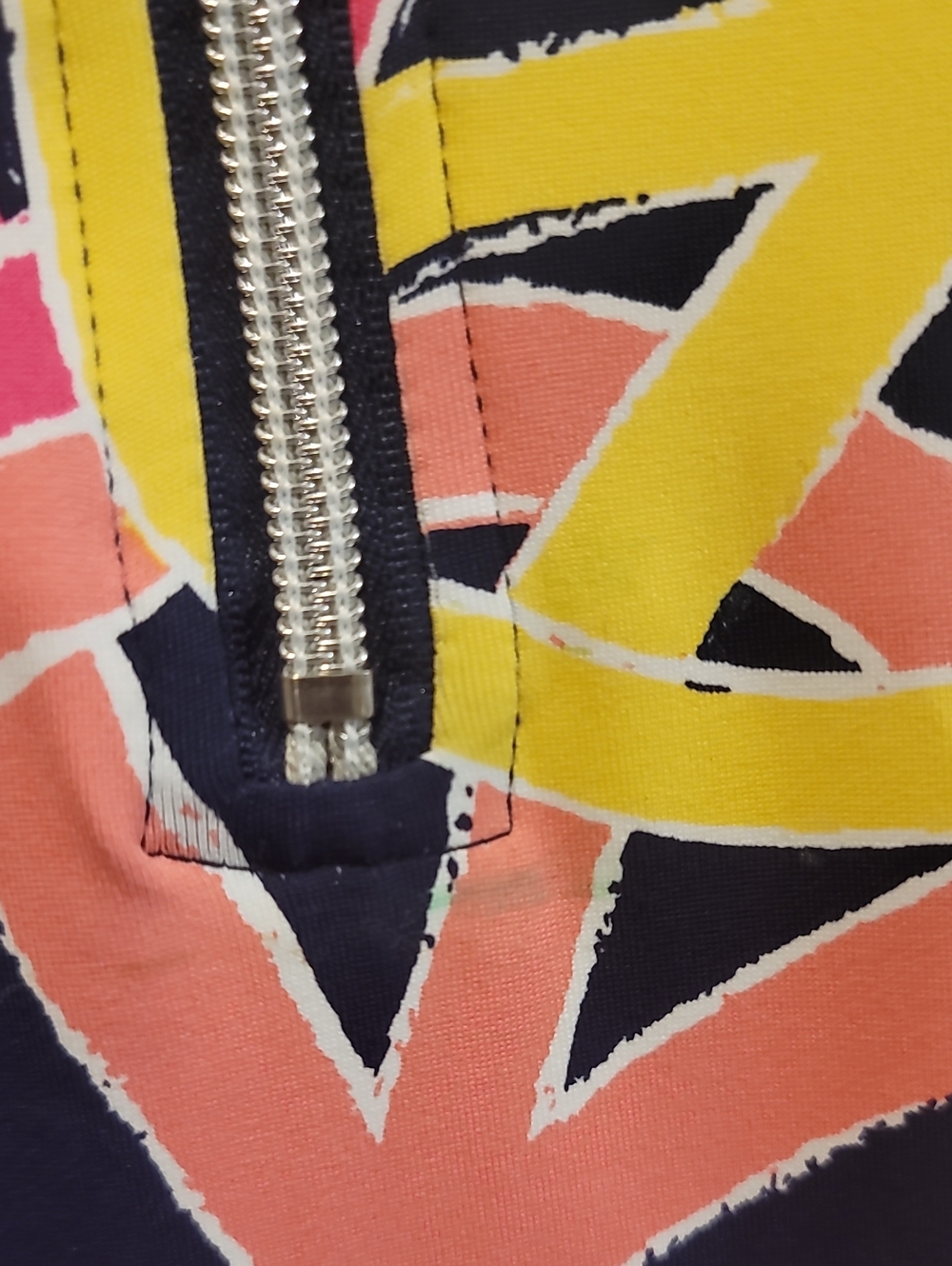 Lulu's Multicolor Abstract Print Women's Bag - Blue, Pink, Lime, Navy - Picture 4 of 4